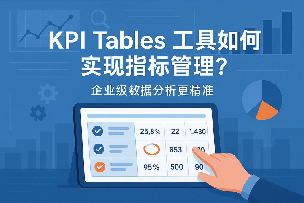 KPI Tables工具如何实现指标管理？企业级数据分析更精准